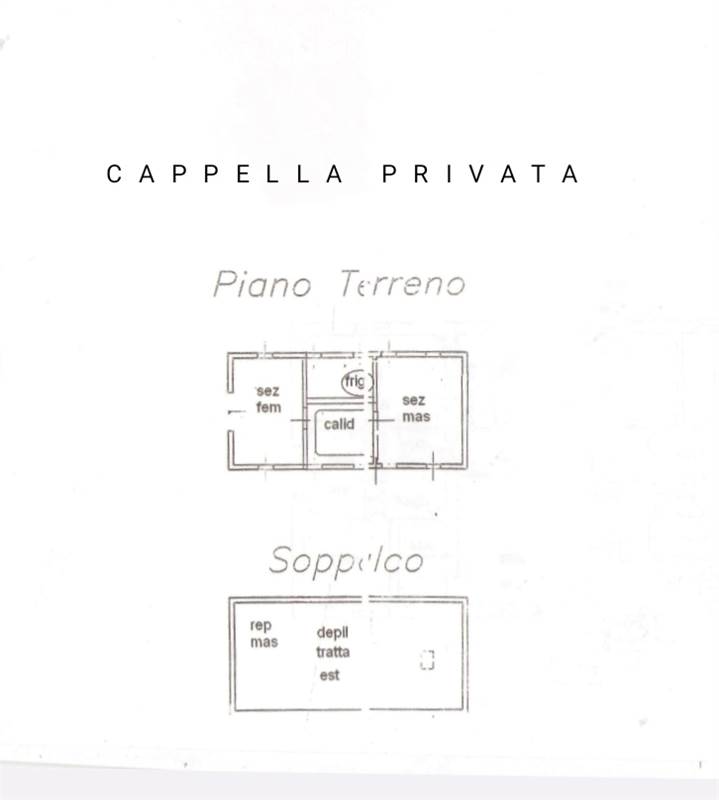 Planimetria Cappella privata 